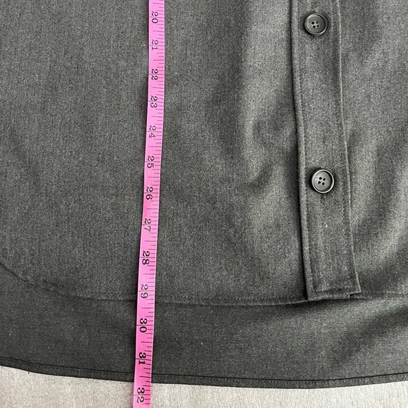 [L] Zara Women Dark Gray Relaxed Fit Shirt Jacket Shacket NWOT - Picture 6 of 11